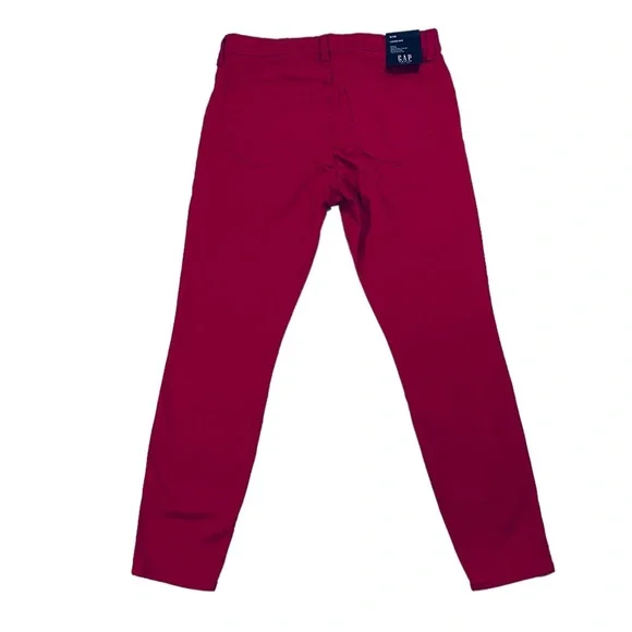 NWT GAP Midrise Super Skinny Denim Leggings in Cranberry Size 6/28 - Picture 3 of 11